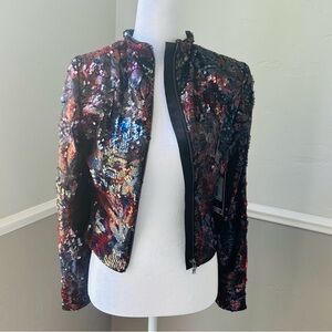 Guess by Marciano Multicolor Sequin Bomber Jacket